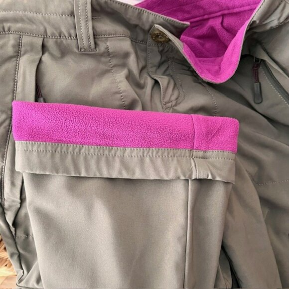 Eddie Bauer Fleece-Lined Pants - Grey/Fuchsia - 2P - Picture 6 of 8